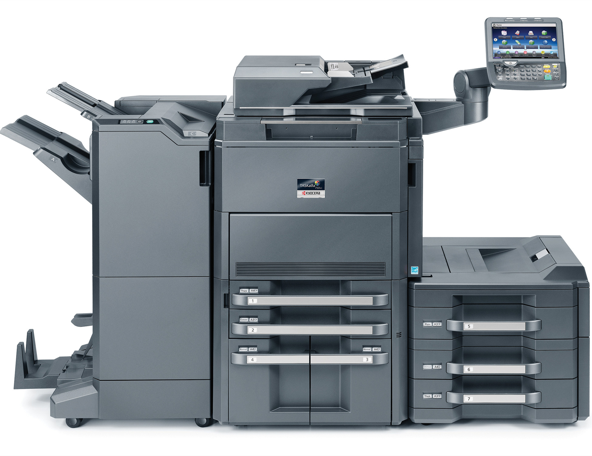 Многофункциональный принтер Kyocera TASKalfa 6551ci 7551ci, б/у цветное МФУ A3