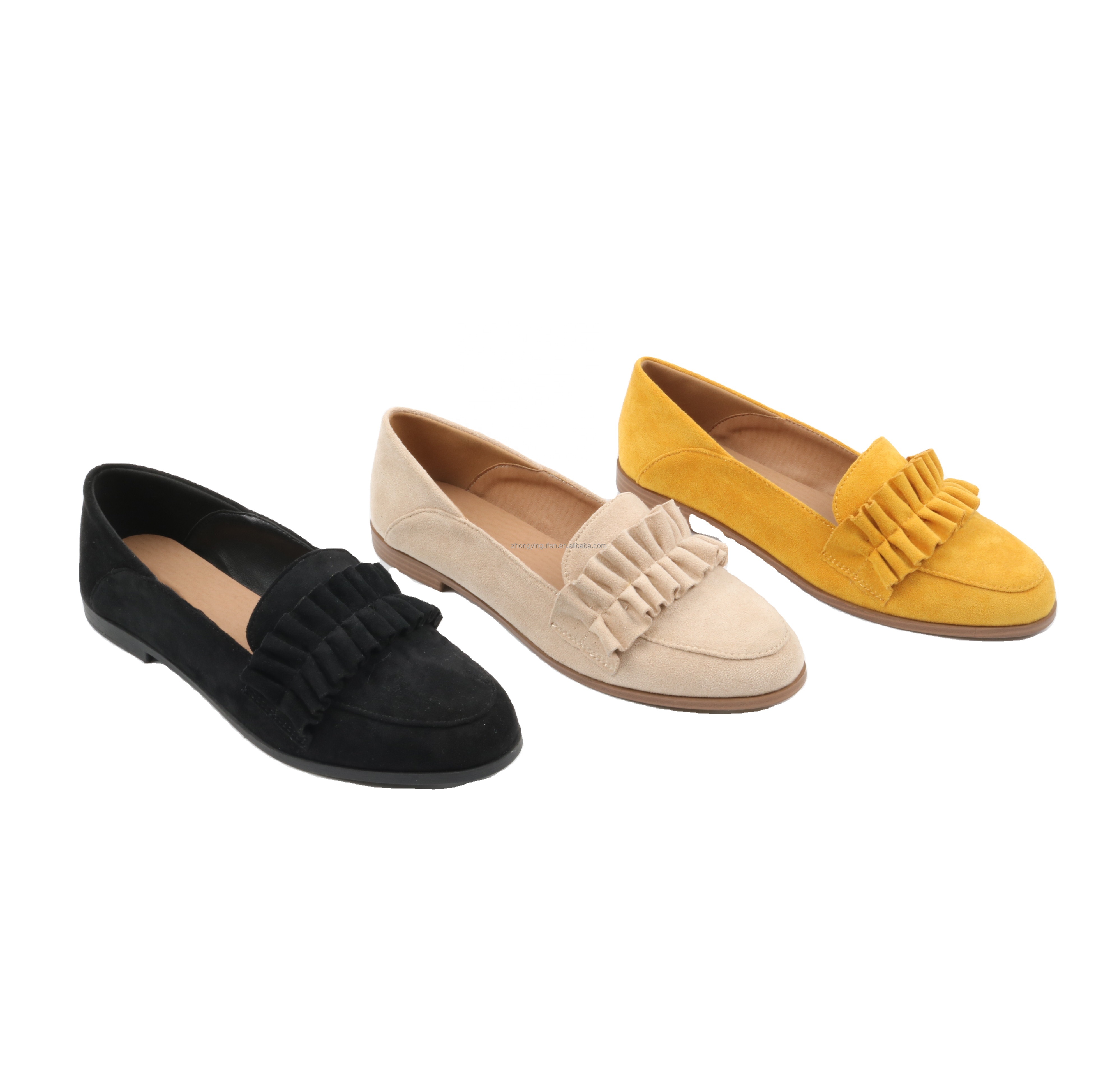 women flat shoes Slip-on style microfiber upper material high quality and cheap price Loafers