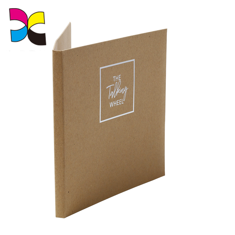 Recycle Silver Hot stamping Kraft paper printing,2 Layers packing Folder