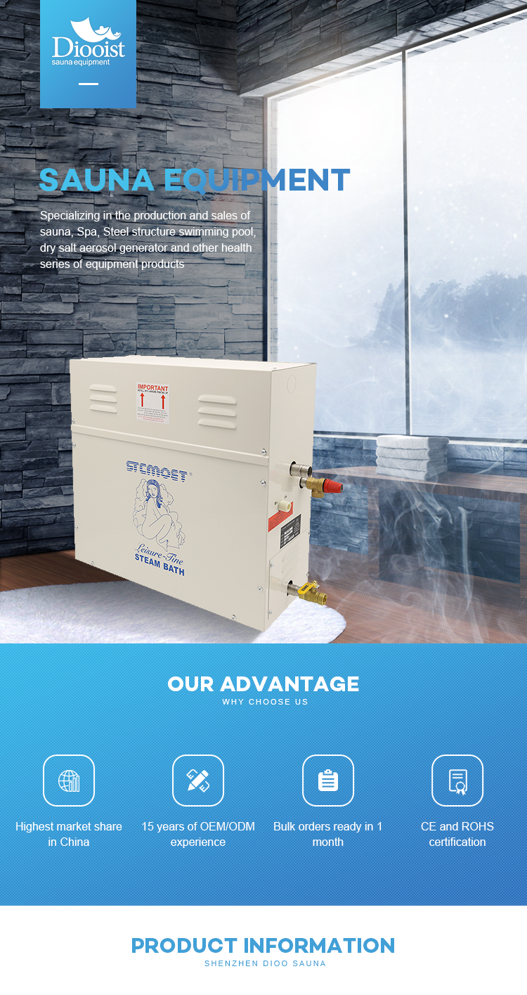 STCMOET Hot Mist Shower Sauna Steamer Generator Steamspa Generator