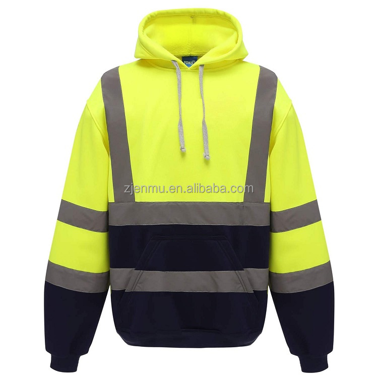 Пуловер с капюшоном Hi-Vis, толстовка, защитная толстовка, светоотражающие куртки, куртка-бомбер