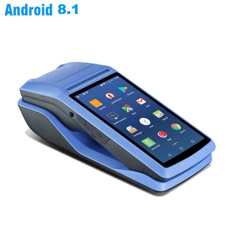 Терминал POS для мобильного телефона Android 8,1, Термальный чековый принтер, система оплаты, ручной POS-терминал, КПК-принтер