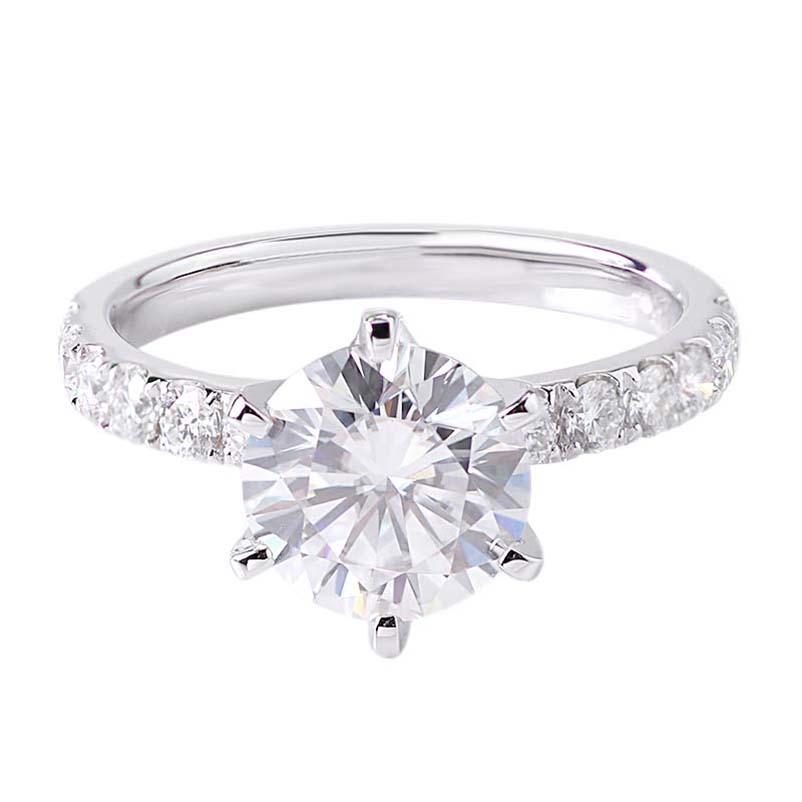Round Brilliant Cut Party Nightclub Rings Wholesale Personality Unique Classic Dating Women Jewelry Men Gift Gold