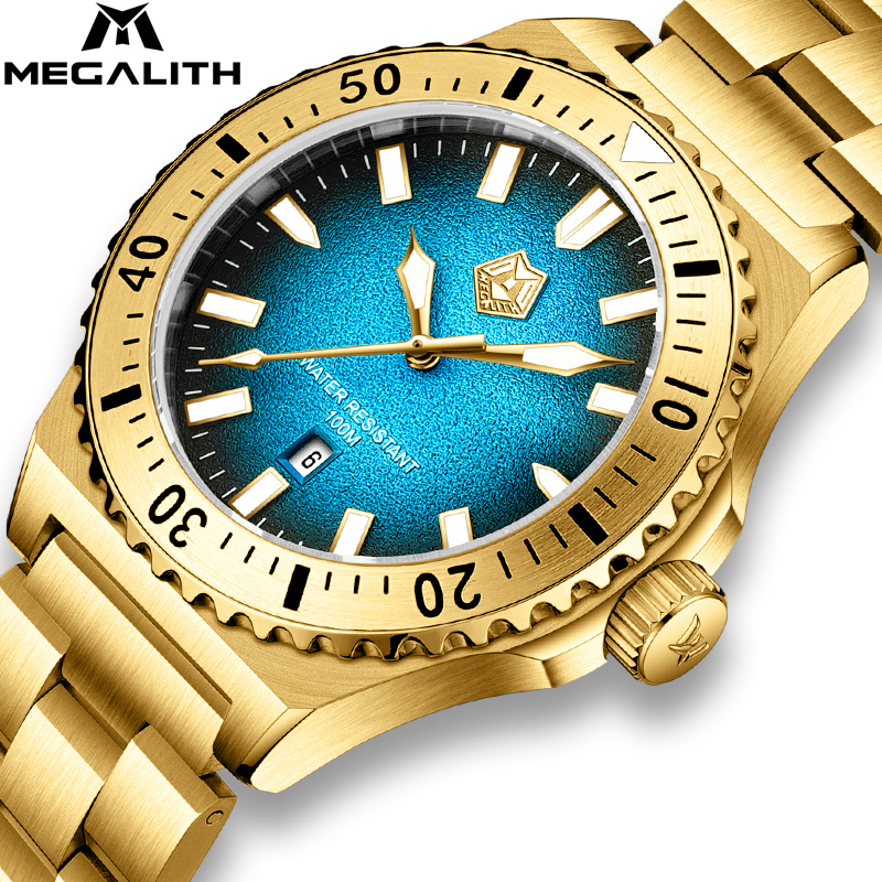 MEGALITH Reloj Hombre Minimalist Mens Fashion Casual Watches For Male Business Clock Stainless Steel Band Simple Quartz Watch