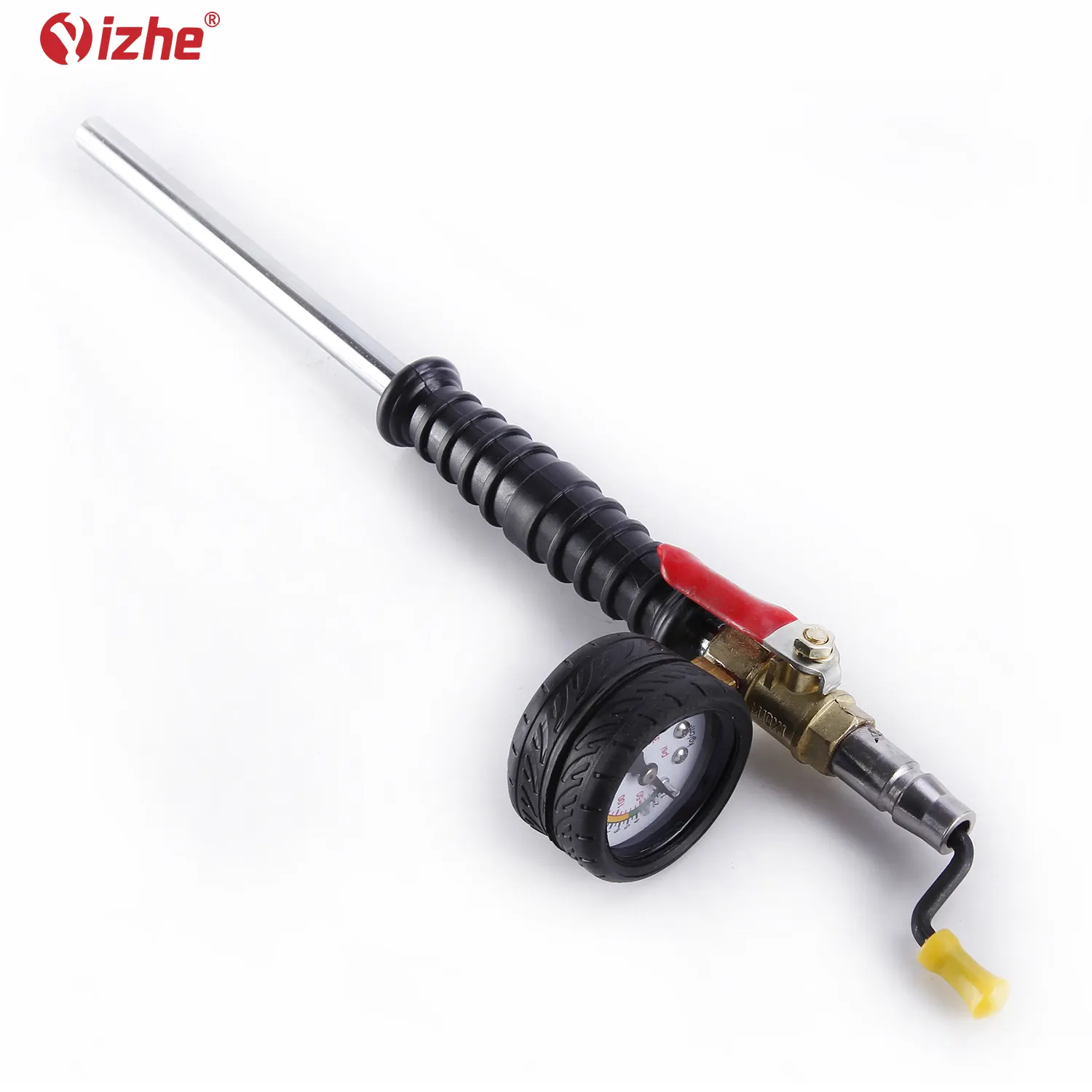 Car Fast Filling Rod Tyres Repair Tools,Aluminum Alloy Tire Inflatable Rod With Pressure Gauge