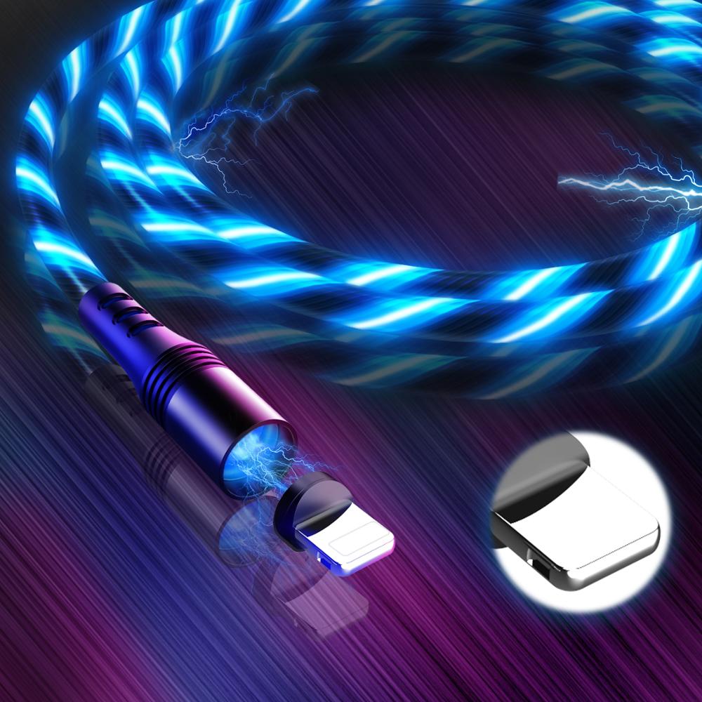 Магнитное зарядное устройство usb 3,0 3 en 1, магнитный светодиодный зарядный кабель 3 в 1, быстрая зарядка мобильного телефона, многофункциональный кабель с подсветкой для быстрой передачи данных