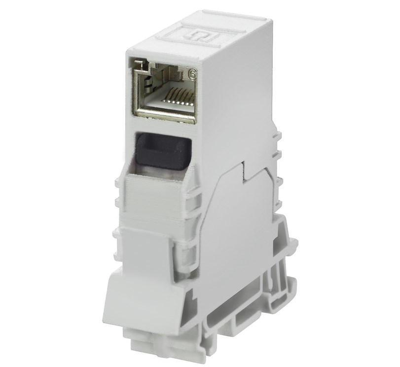 Weidmuller 8946920000 IE-TO-RJ45-C рейке магазином розничной торговли при RJ45 муфта IP20 Cat.6A/класс EA покрытый вязальной проволокой (ИСО/МЭК 11801 2010)