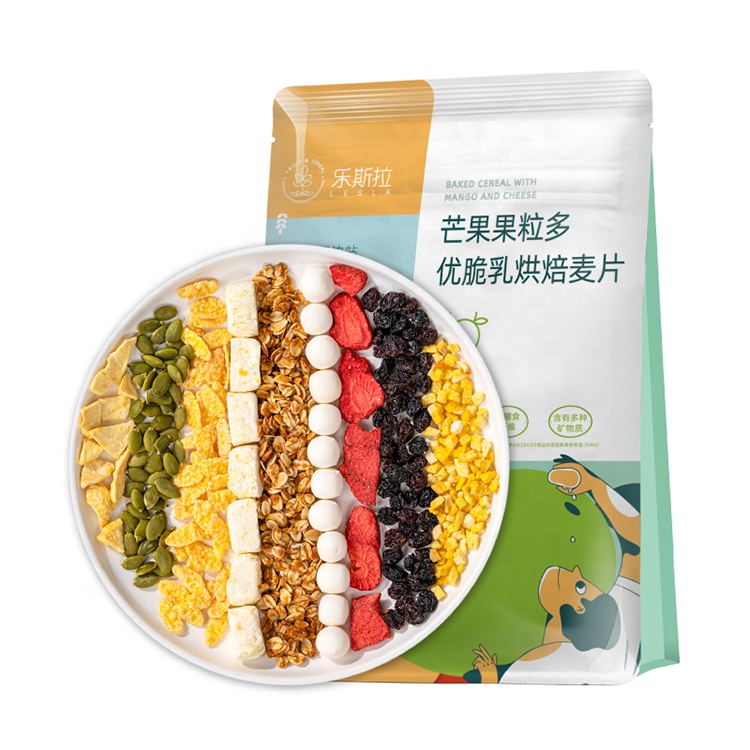 Популярный продукт, органические сыворотки Muesli для завтрака, мгновенная овсяная мука, запеченные хлопья с мангой и сыром