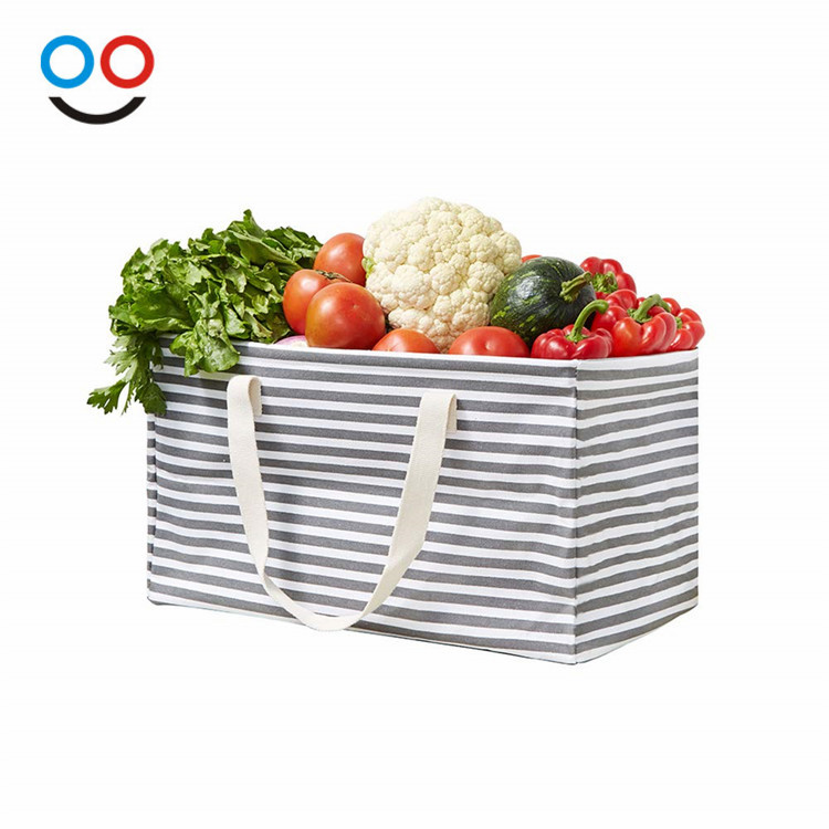 Горячая продажа большая емкость холст многоразовые складные утилиты tote продуктовый Прачечная наружные хозяйственные сумки