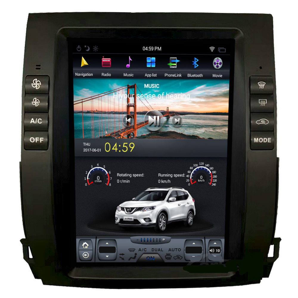 10,4 ''android 9,0 автомобильный dvd-плеер для Prado 120 land cruiser 2002- 2009 LEXUS GX470 tesla style PX6 CARPLAY радио GPS