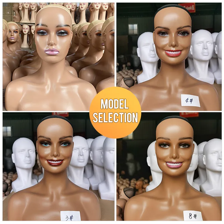 Aisi Hair Natural Wholesale Most Realistic For Wig Display Popular Female Mannequin Head