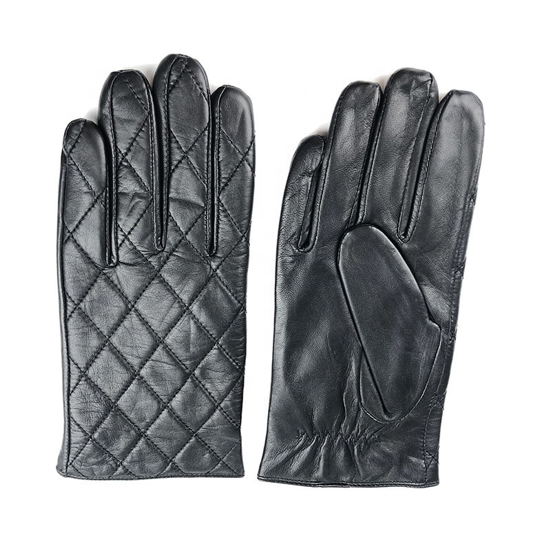 Men s leather driving gloves Men Winter Sheepskin Leather Gloves For Warm
