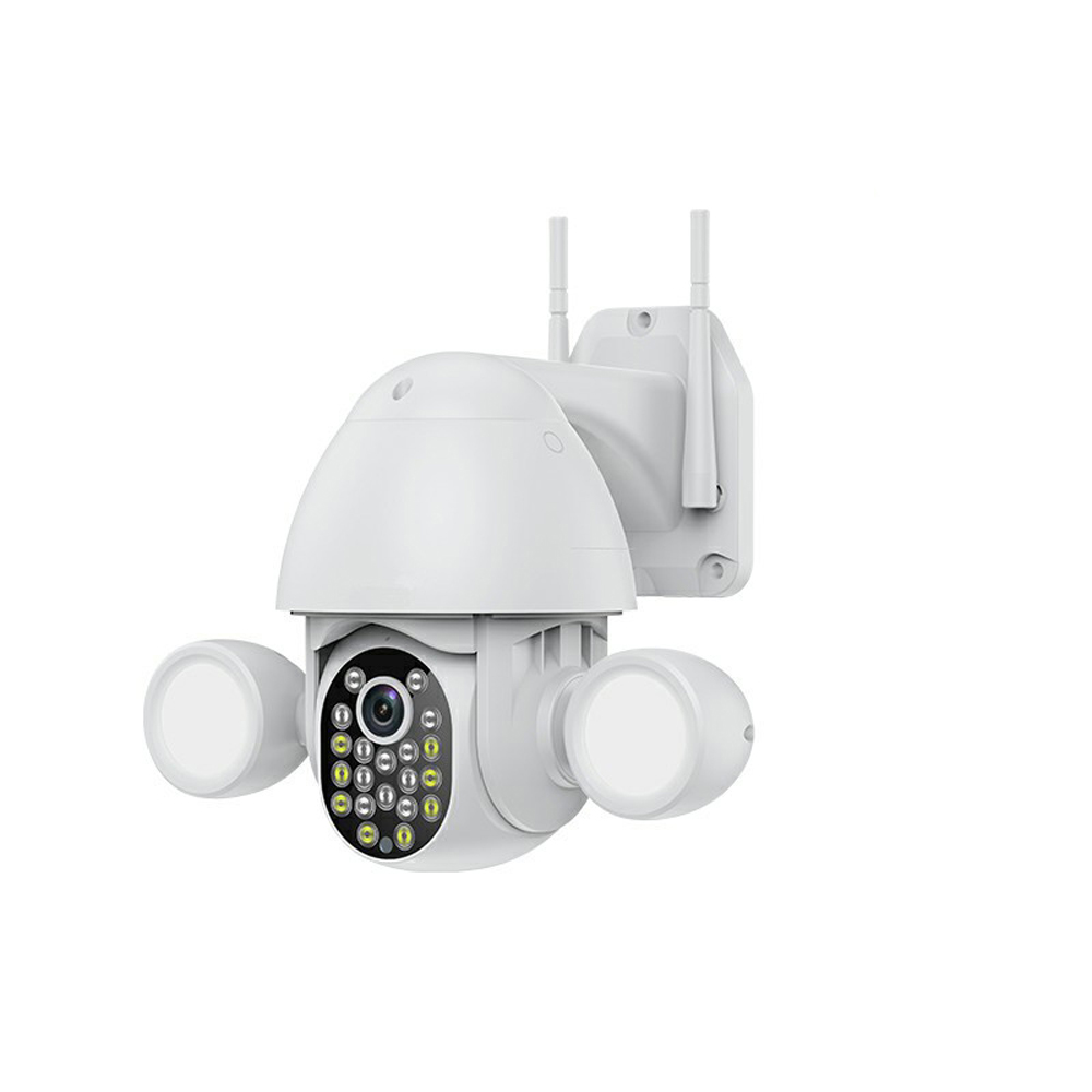 QEARIM TUYA Smart life 2.5 inch Outdoor IP66 Courtyard Floodlight Camera P2P wireless IP CCTV 3MP wifi backup AI Tuya PTZ Camera