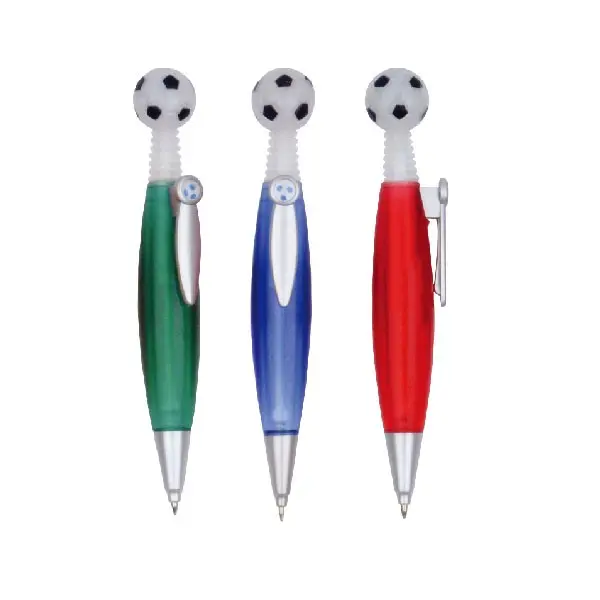 Novelty Roller Ball Pen Plastic Promotional Ballpoint Pen With Football Shape Tip