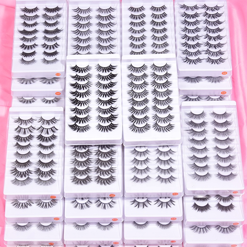 AliExpress5/8/10pairs 3D Mink Lashes Natural False Eyelashes Dramatic Volume Fake Lashes Makeup Eyelash Extension Silk Eyelashes
