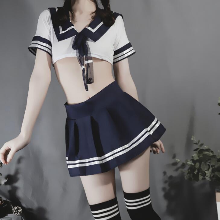 Sexy lingerie temptation suit sexy tight-fitting student uniform miniskirt cosplay stage costume in stock