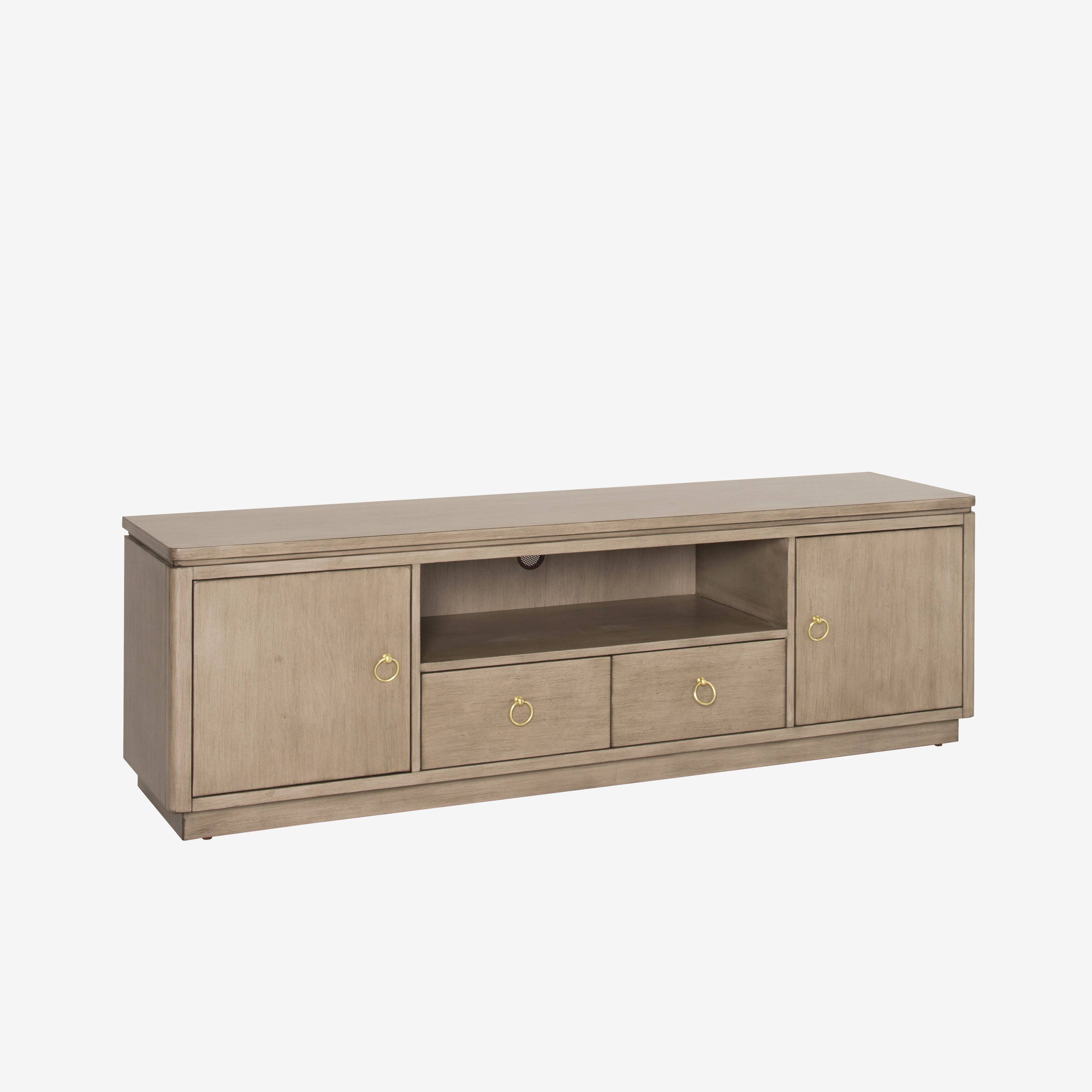 TV Stand with Storage Console Concise Style with Cabinets and Interior Shelves Home Furniture Cheap TV Stand