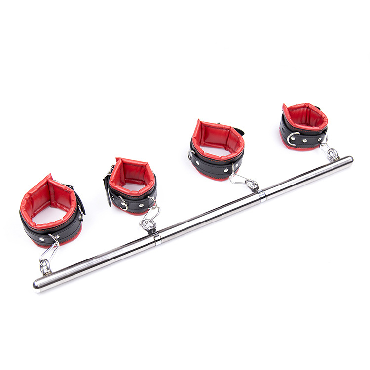 Spreader Bar PU Leather Handcuffs & Ankle cuff Sex Products for Female Bondage Restraints