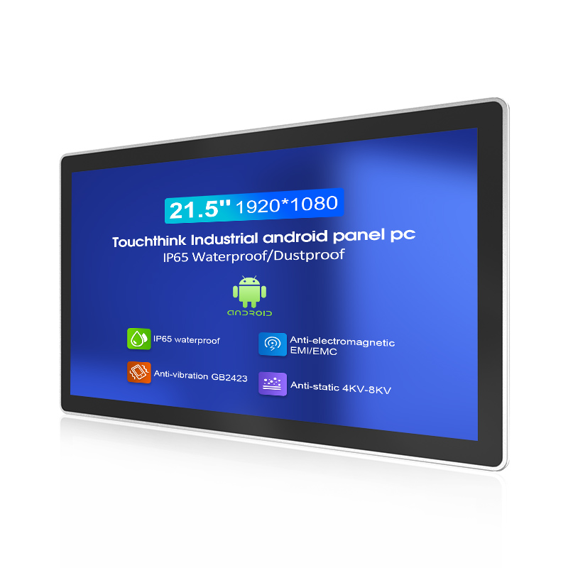 Touchthink TFT touch panel wifi multi touch panel pc oem tablet android 8 21.5 inch rk3399 industrial android panel pc
