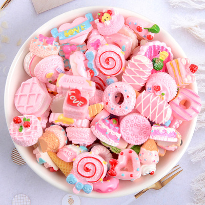 ND1101 Nail Art Designs Random Resin Sweet Ice Cream Candy Donut Cake Shape Jewelry For Nail Art Decoration