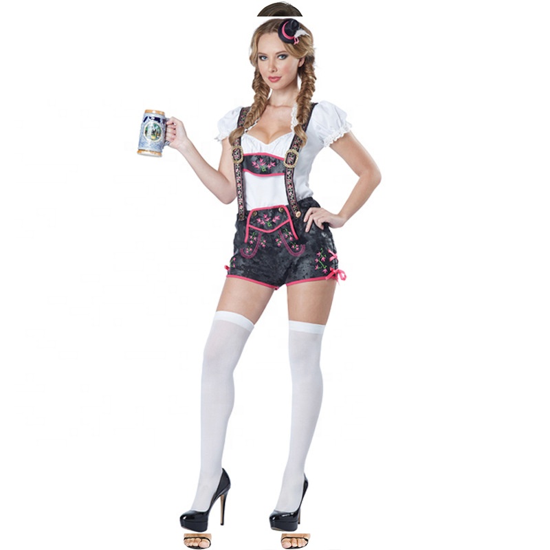 MANNI Women's 2 Piece Flirty Lederhosen Oktoberfest Costumec Bavarian