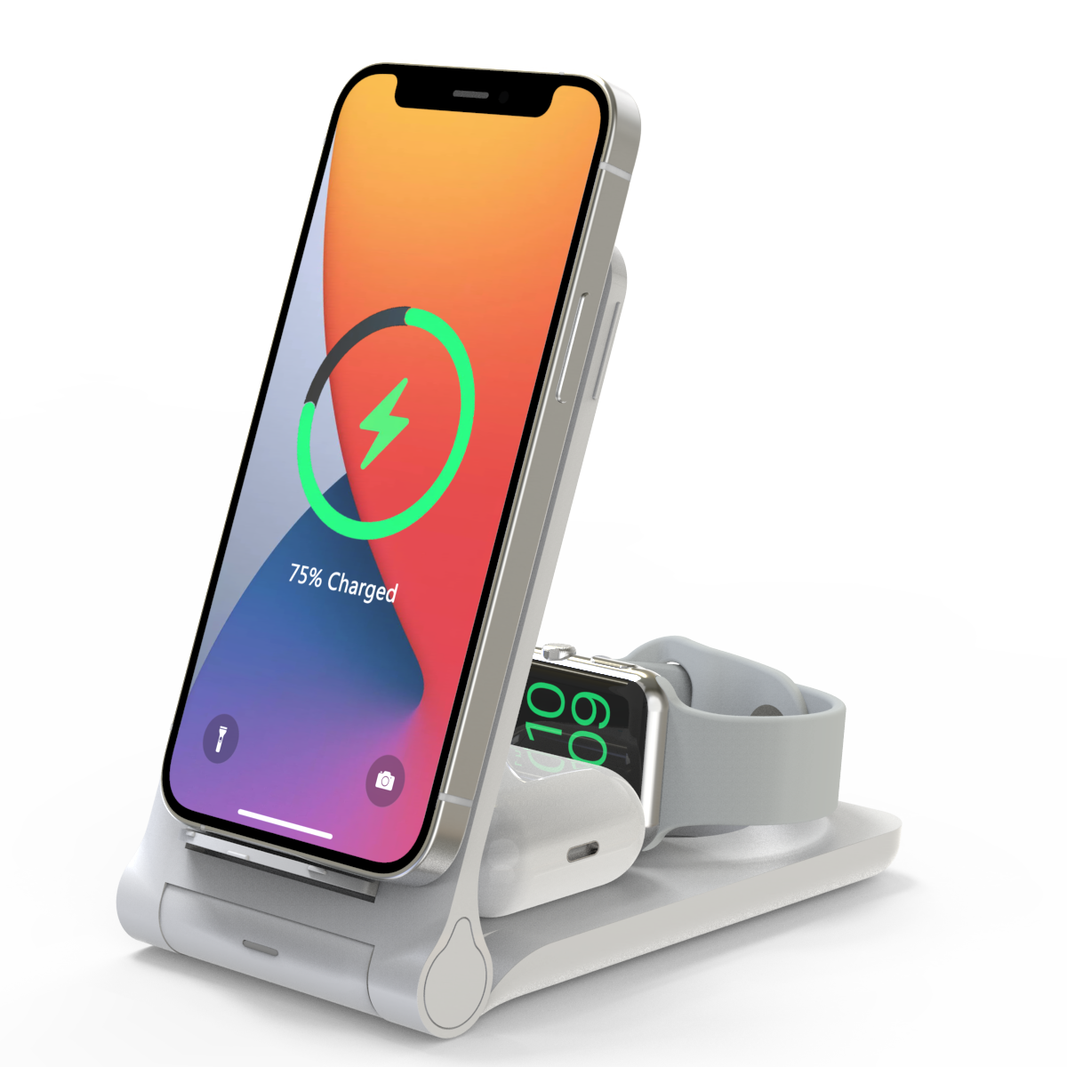 Portable 3 in 1 Mobile Phone Wireless Charger Multifunctional Foldable Universal Charger