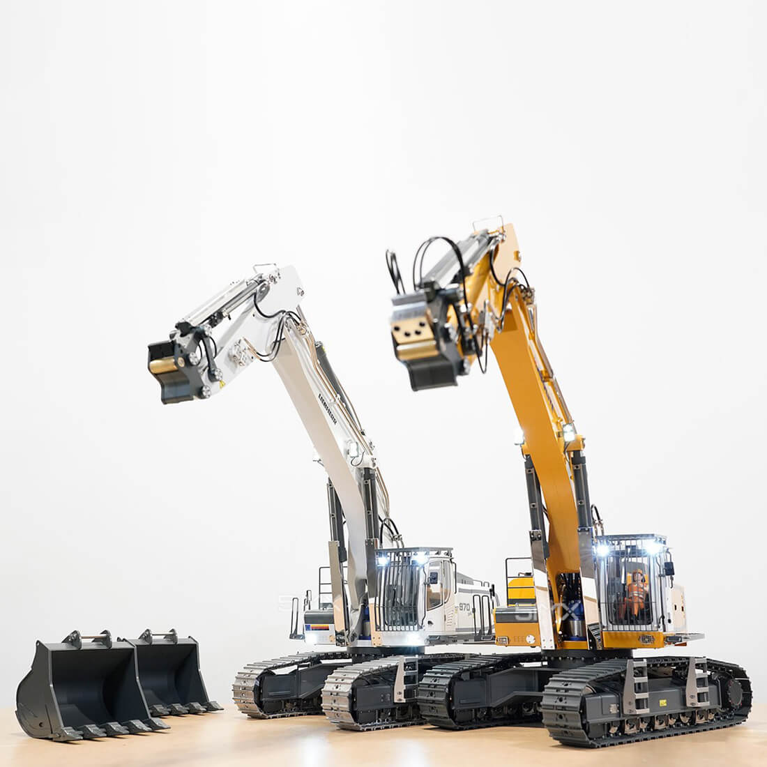 Гидравлический экскаватор KABOLITE K970 1/14 2,4G RC, полностью металлический экскаватор с дистанционным управлением, строительные транспортные средства, механическая модель HUINA