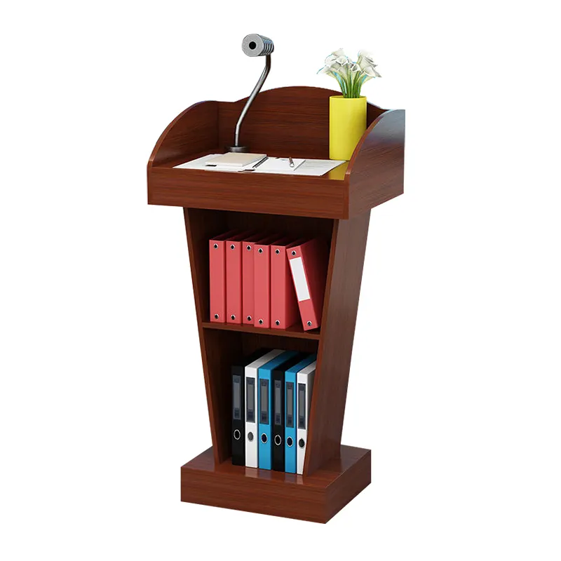 Modern Wood Pulpit Podium Stand for Church School Cheap Lectern Podium Speech Pulpit Rostrum Low Price