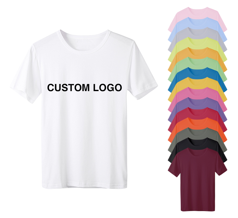 Design Custom Unisex Round Neck Plain Blank White Short Sleeve Label Private Logo T-Shirt Team Summer Men White Black T-Shirt