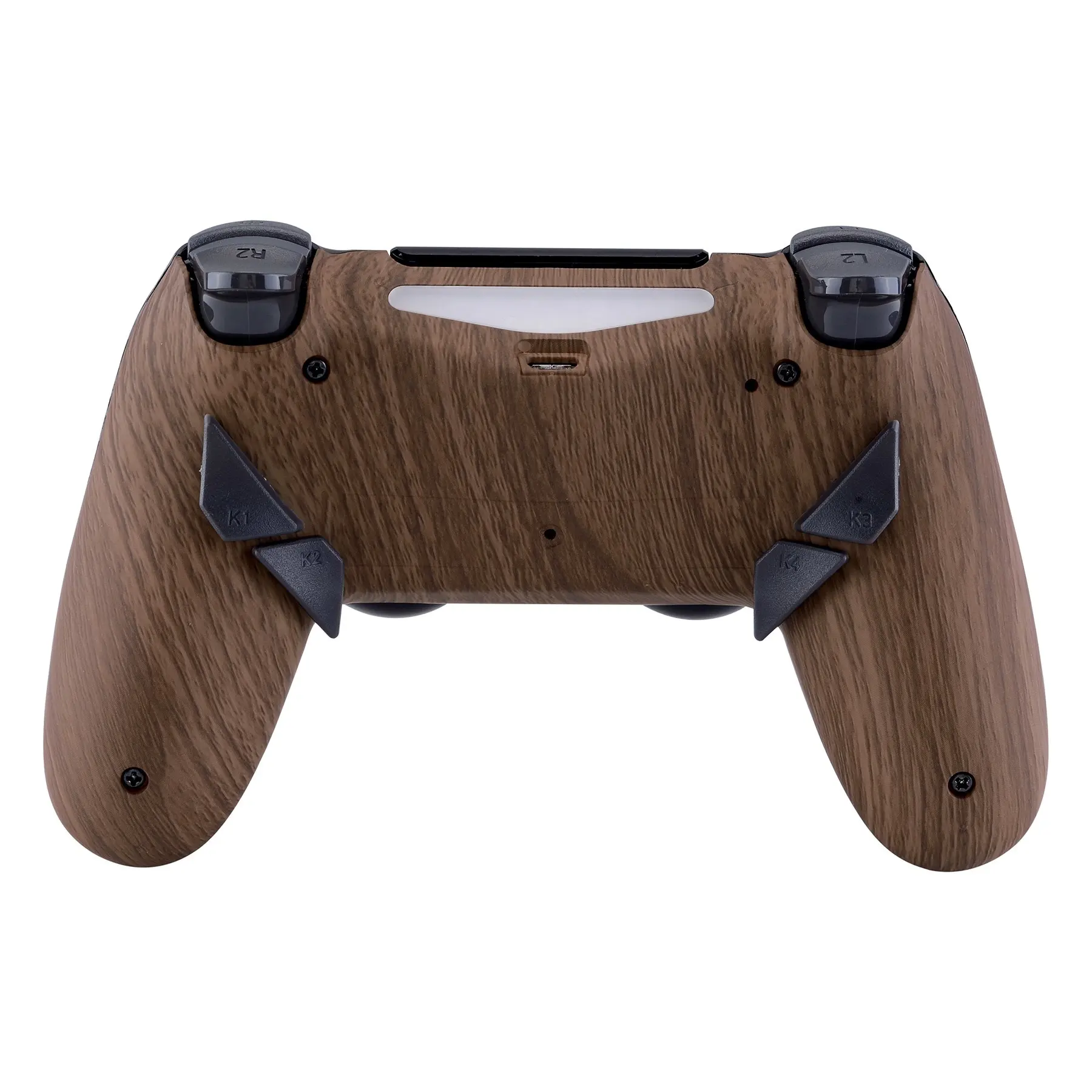 Wooden Grain Designed Dawn Remap Kit with Custom PCB+ Back shell +4 Back Buttons for PS4 JDM-040 /JDM-050 /JDM-055 Controller