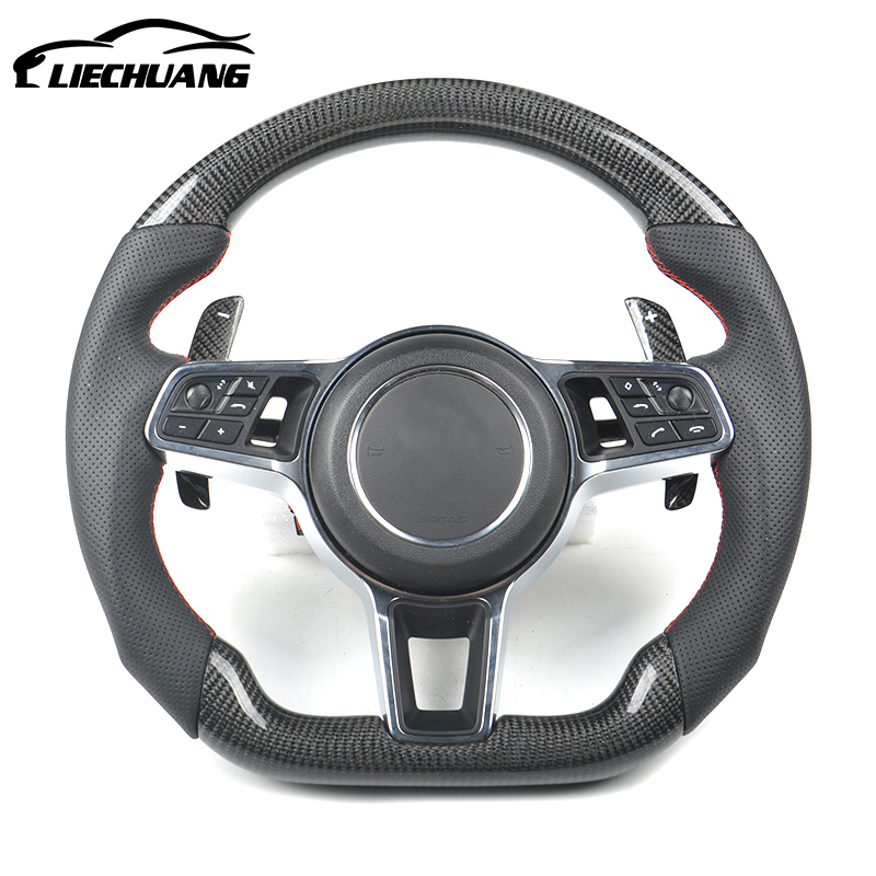 Custom Alcantar carbon fiber steering wheel For Porsche 911.2 971 959 718 macan 9Y0racing wheel convertible
