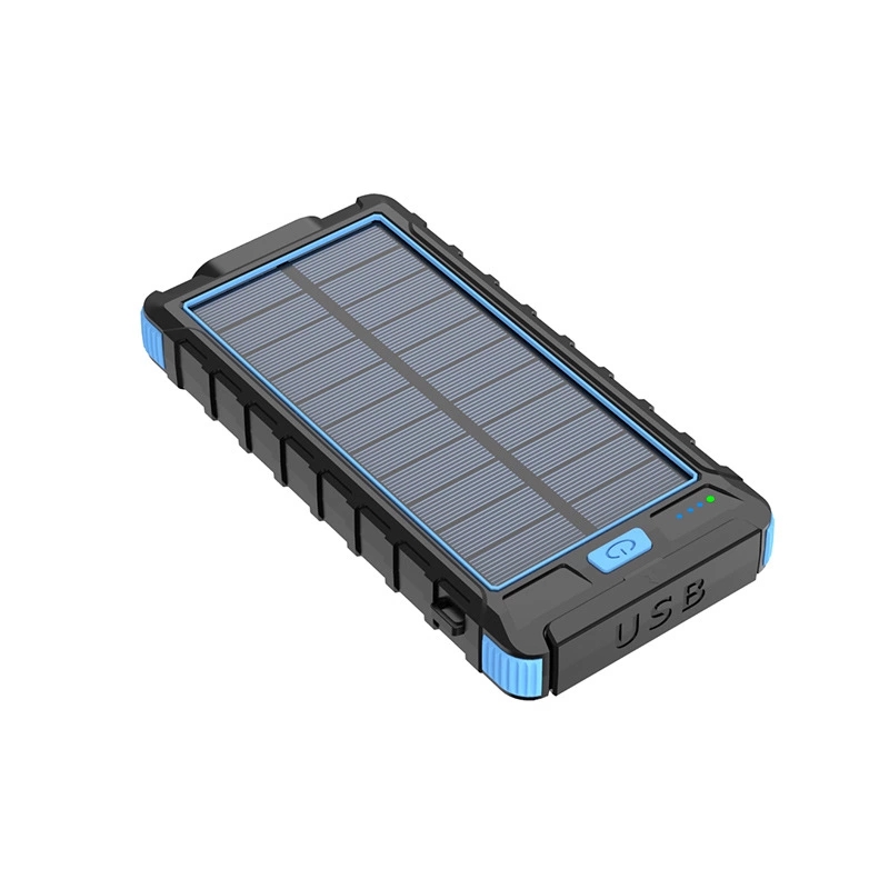 Портативное зарядное устройство на солнечной батарее, 20000 мАч, с 2 USB-портами