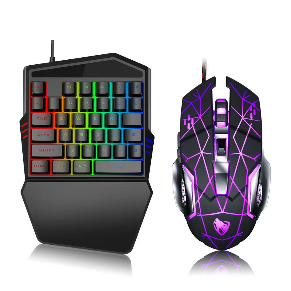 New Hot Selling Gamer Mini Keypad Mouse One Hand keyboard mini Gaming Keyboard Wired Backlit Suitable for Phone PC Computer