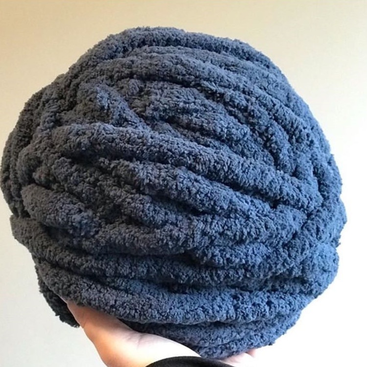 Не сужающийся книзу массивный Yarncrafts уютный петля вязаный крючком, крученая пряжа; Одежда с отделкой: "полиэстер синель трикотажное мягкие ручной вязки одеяло детские Jumbo пряжа
