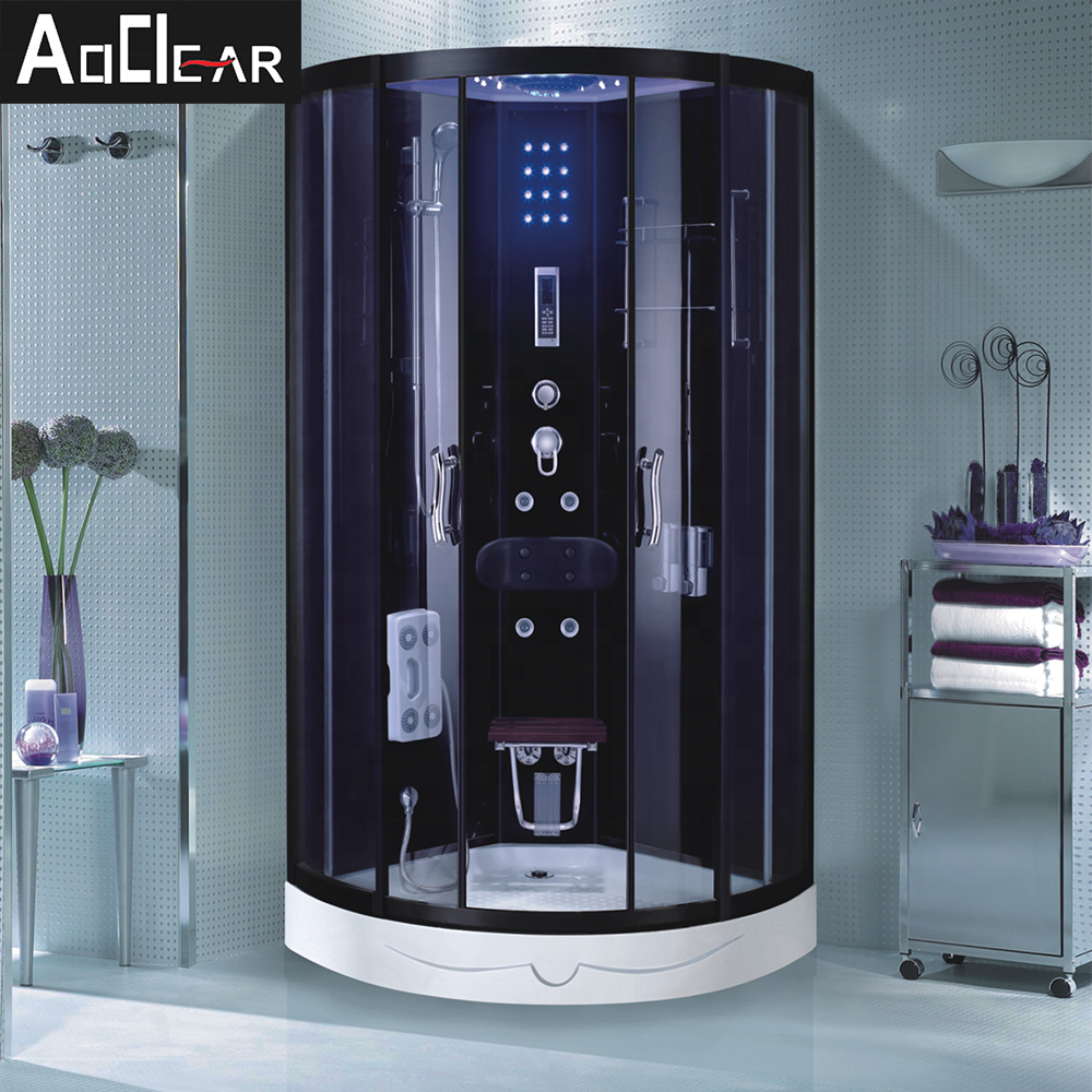 Aokeliya 100x100x215cm corner plastic shower cabin with spa bath combination in egypt