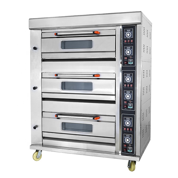 Топ Astar фабрика OEM 3 двухслойные паровой функцией Промышленные Газовые хлеб торт выпечки Духовка с таймером