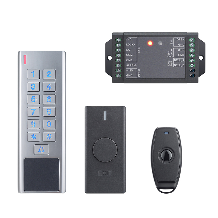 metal waterproof outdoor keypad door exit button power supply access control kit