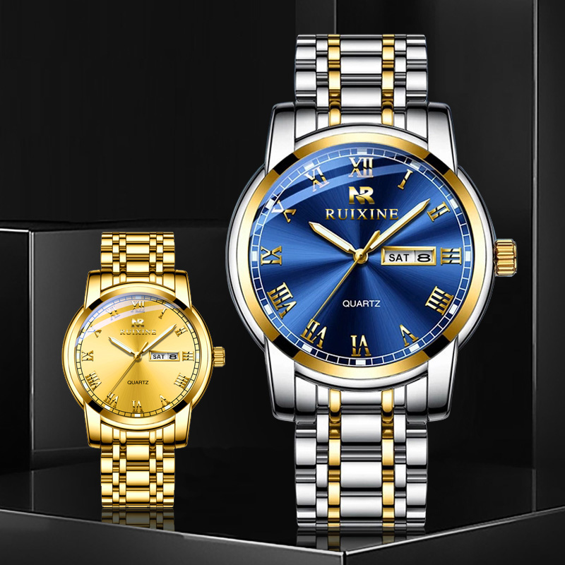 RUIXINE Mens Watches Top Brand Luxury Quartz Watch Men Waterproof Clock Wristwatches Relogio Masculino