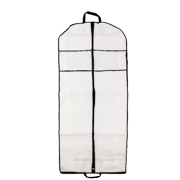 Custom printed hanging dustproof non-woven zippered garment bags long dress