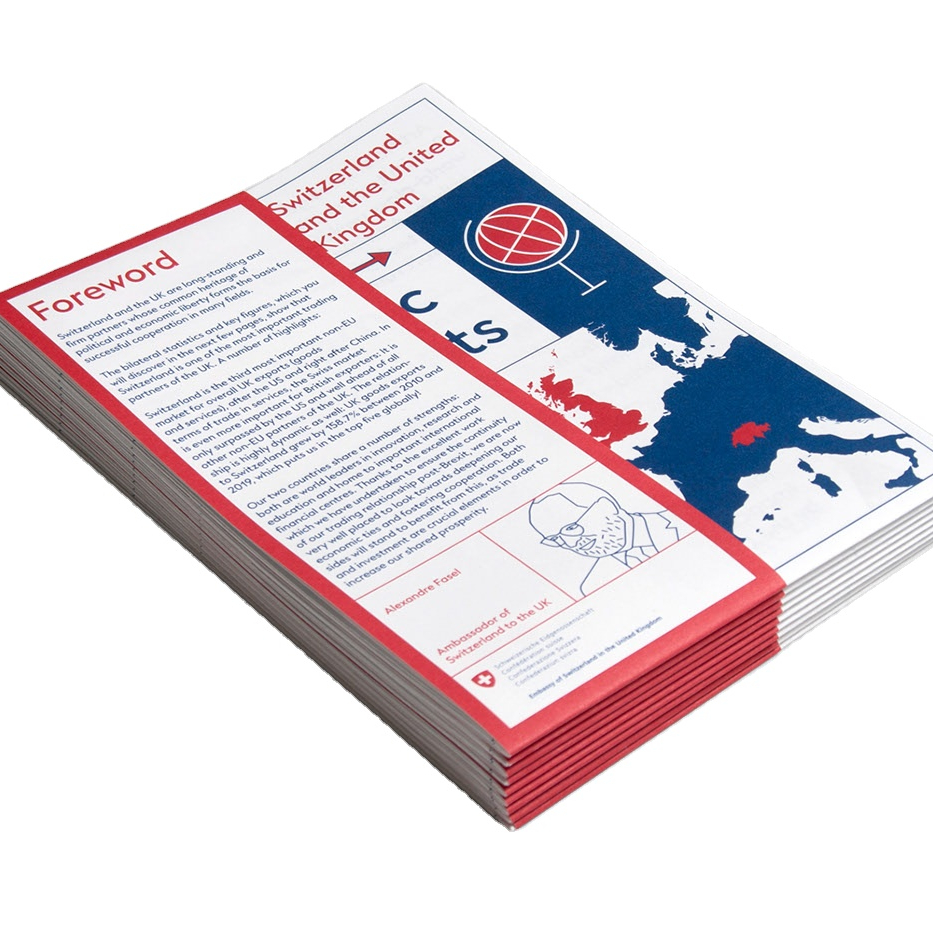 Custom size a5 leaflets printing service folding flyers offset printing