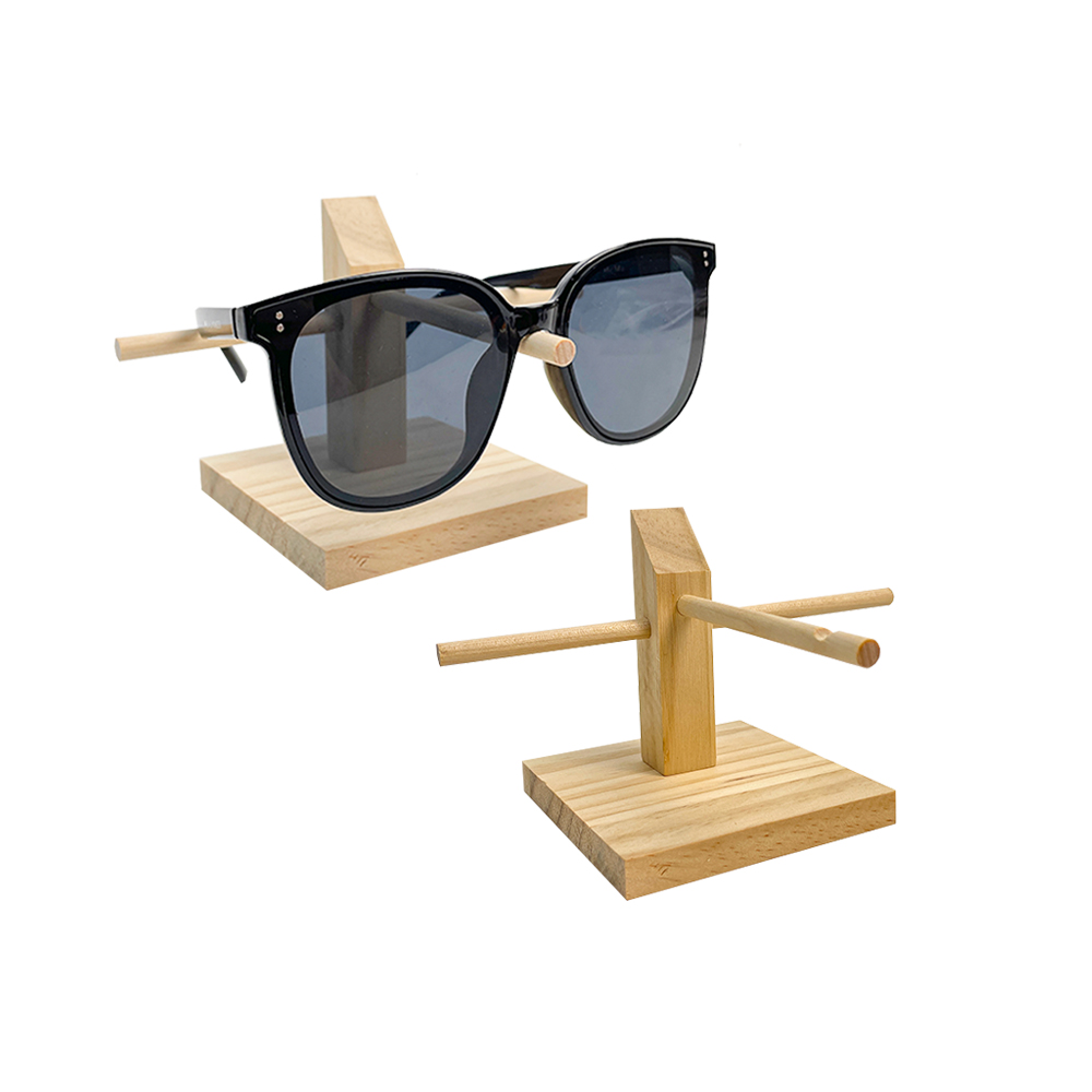 Unassembled Wooden Eyeglasses Storage Rack Wood Sunglasses Display Holder Jewelry Display Stand