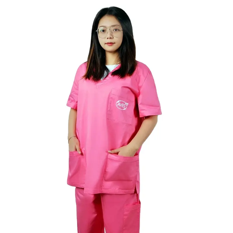 Hospital scrud uniform Women and Man Suit Beauty Salon Work Cloth Scrubs set nurse uniform