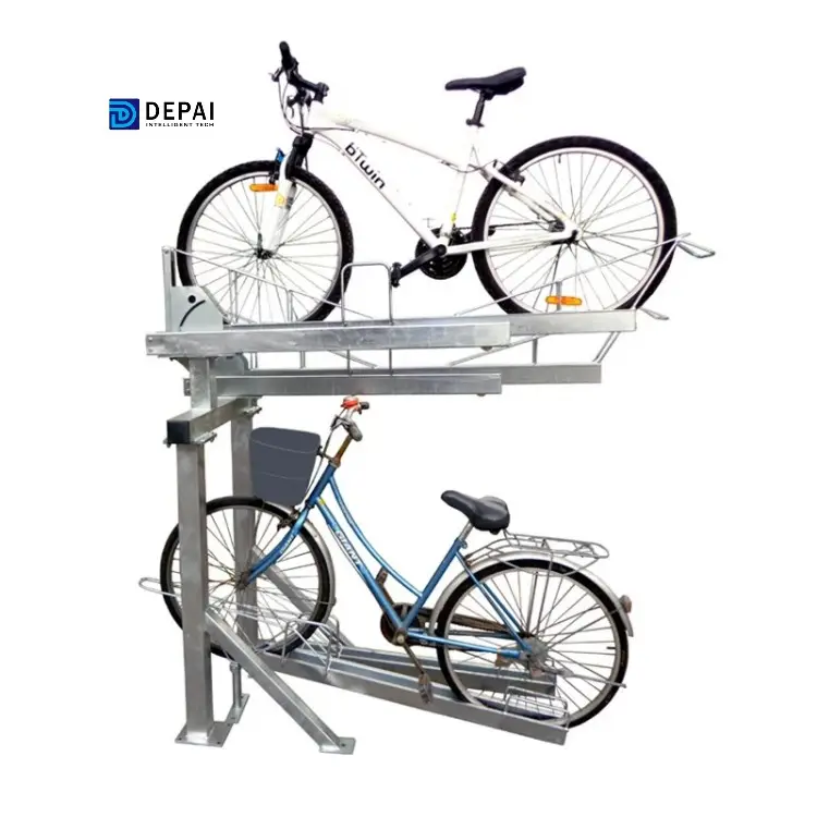 Wholesale price roadway double decker bike parking rack for outdoor place