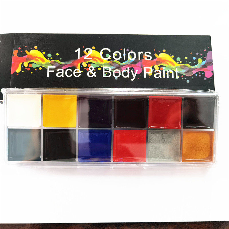 Army use camouflage face paint box 12 colour oil-based non-toxic face body paint