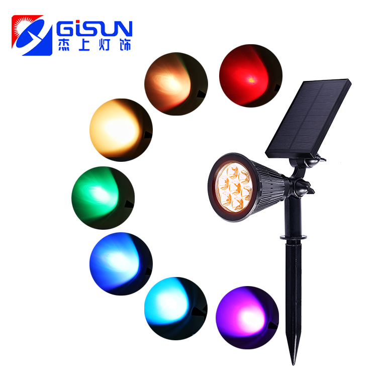 2021 новый дизайн уличный Ip65 Водонепроницаемый Rgb 7 Вт SMD2835 Солнечный СВЕТОДИОДНЫЙ светильник для газона