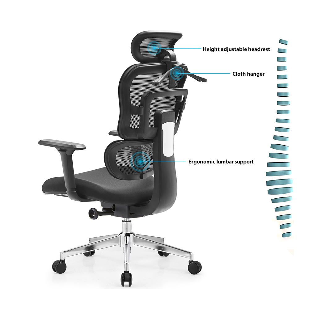 China Executive Boss Chairs Swivel High Back Comfortable Mesh Ergonomic Office Chair With Lumbar Support