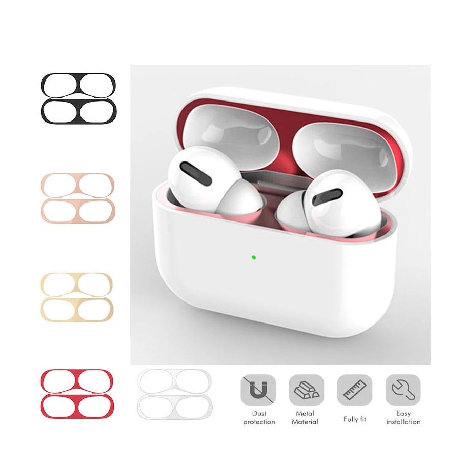Металлическая защитная наклейка от пыли для Airpods 1 2 Защитная пленка для наушников