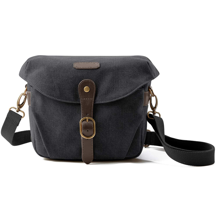 New Stylish Men Women Canvas Camera Case Vintage Padded Camera Shoulder Bag with Rain Cover