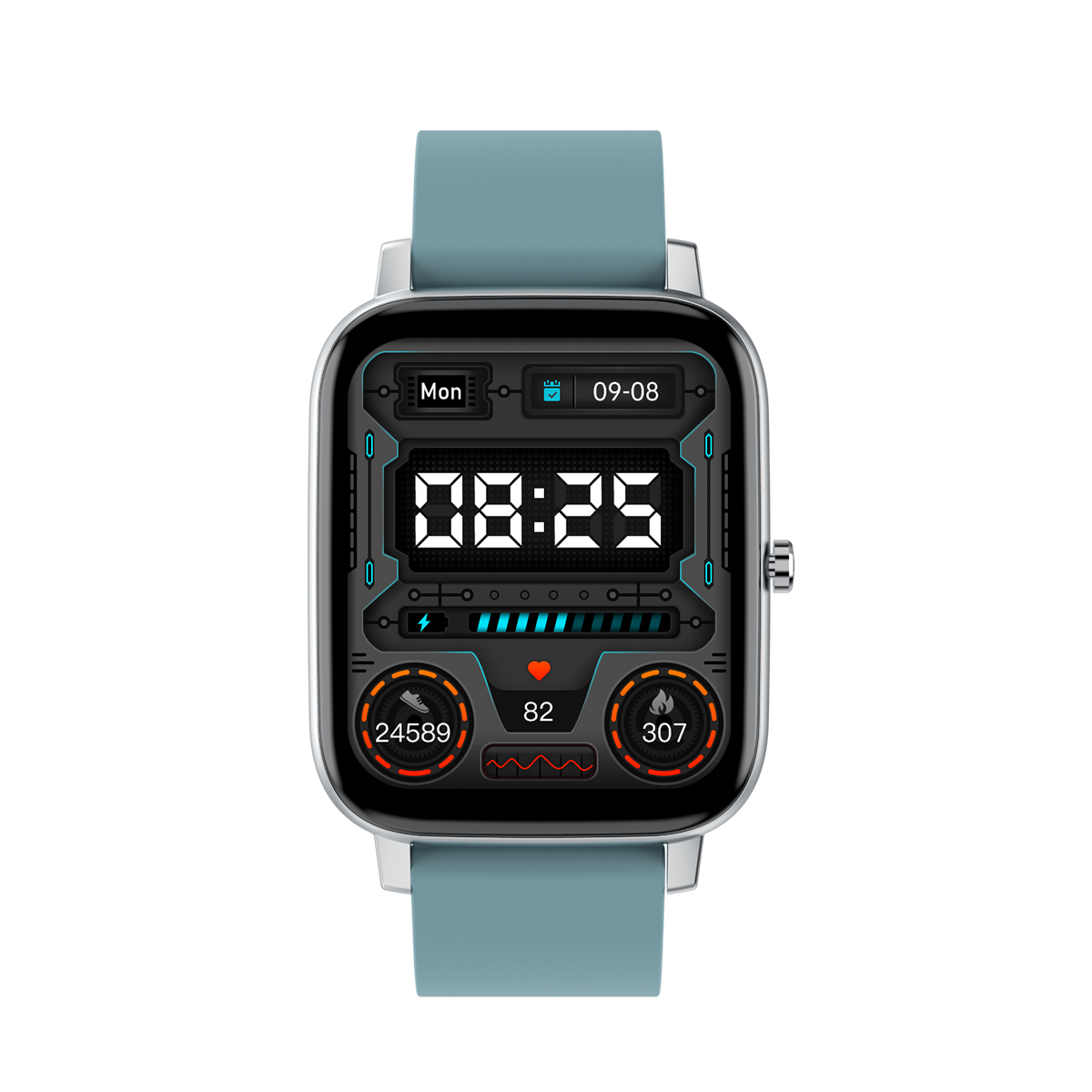 Health Smartwatch H80 1,69 дюймов квадратный экран пользовательский циферблат пульсометр сообщение Push Водонепроницаемый Фитнес Спорт H80 Смарт-часы
