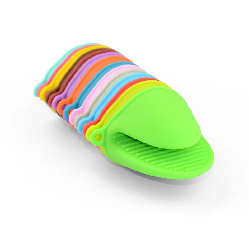 Hot Selling Colorful Safety Oven Mitts Silicone Pot Holder Oven Mitts Kitchen Silicone Finger Protector